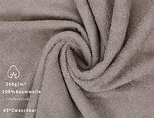 Betz 10 Piece Wash Mitt Set PALERMO 100% Cotton Size: 16 x 21 cm (stone grey), 16x21 cm - Image 4