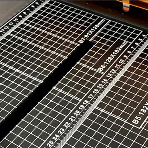 Cortador de papel de guillotina resistente con líneas de cuadrícula de precisión para proyectos de oficina, hogar y escuela