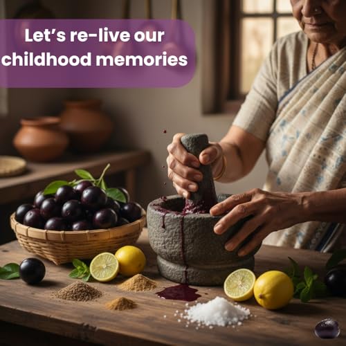 Image of VIStevia Khatta Mazaa Sugar-Free Kala Khatta Syrup, Diabetic And Keto Friendly - Sweetened Naturally With Stevia, Made With Real Kala Jamun Not Flavour And Colour - Pack Of 1 (470ML) Serves 25-30 Glasses