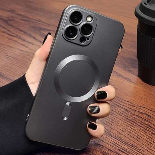 Étui de protection d'objectif pour iPhone 13 avec coque de chargement sans fil gris mat