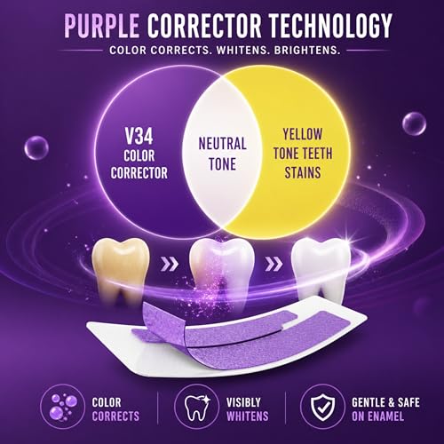 Image of PAP+ Teeth Whitening Strips 3 PCS | V34 Enamel-Safe Whitening | Removes Coffee, Tea & Tobacco Stains | Smile Brightening Oral Care Kit for Men & Women