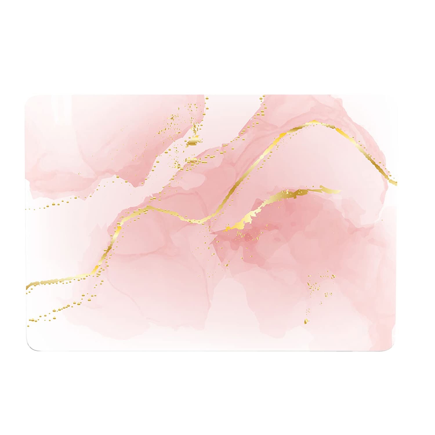Custodia per Nuovo Macbook Air 13 pollici 2020 2019 2018 Pubblicazione Modello A1932 A2179 A2337 M1 con display Retina e Touch ID, Copertina Plastica Protettiva e Tastiera Cover, Marmo rosa