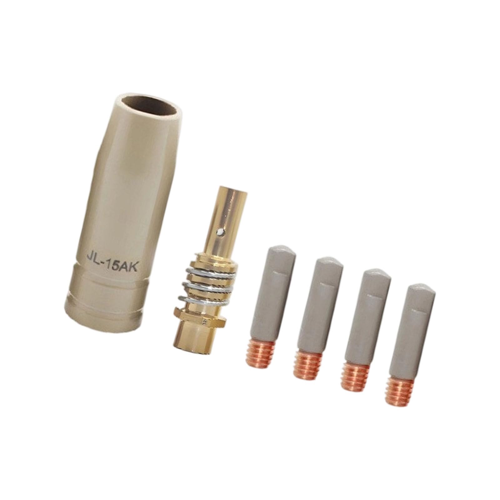 Temperature Resistant Alloy 15AK Welding Nozzle Conductivity Tip with Special Coating for 15AK Torch Durability Welding Nozzle
