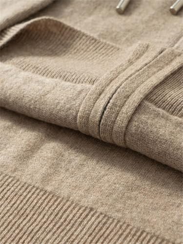 Men's Full Zip Up Hooded Cardigan Sweater Casual Long Sleeved Sweater Zipper Cardigan Warm Knitted Sweater4