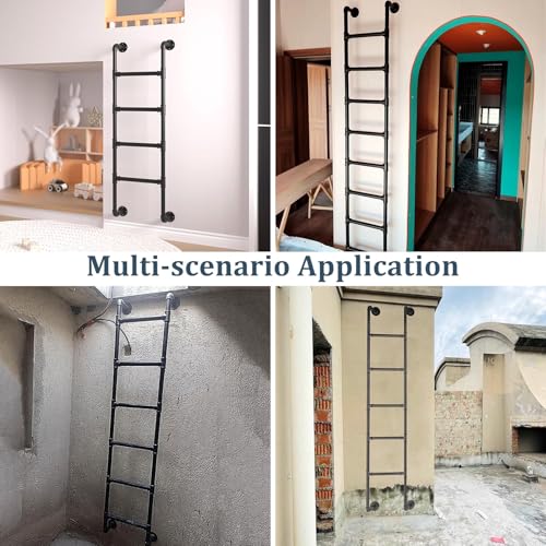 Escalera recta para interiores y exteriores de metal resistente de 270 cm 8