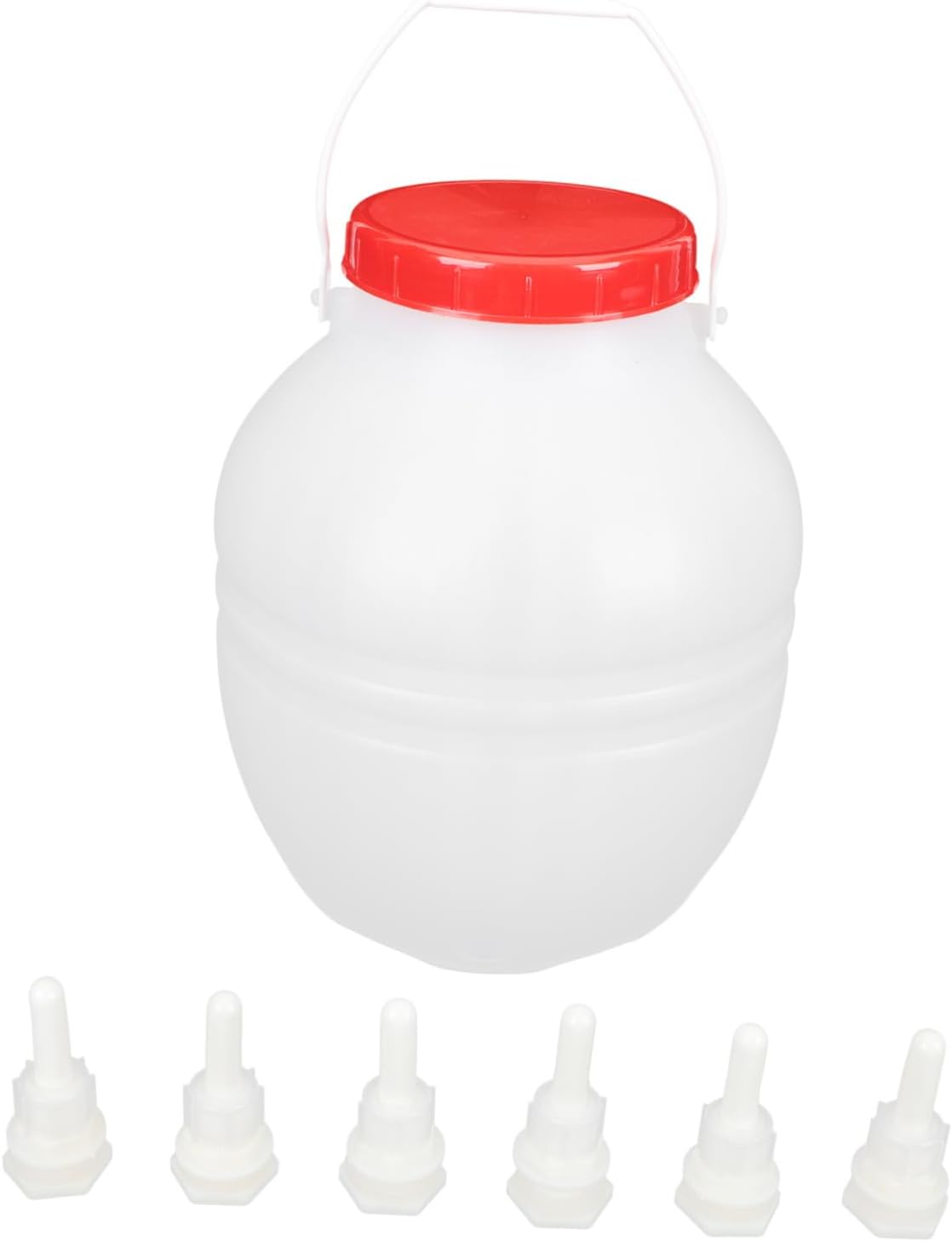 Lamb Milk Bucket Calf Feeding Bottle Silicone Nipples Nursing Feeder for Orphaned Lambs Goat Sheep Pigs Cattle