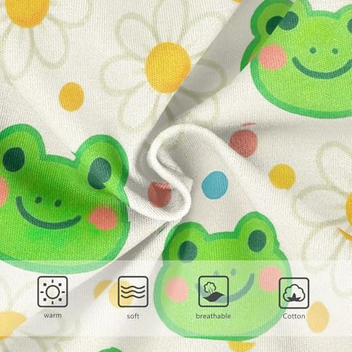 Joisal Designer Toddlers Underwear Floral 2t Cotton Panties Little Girl Cute Green Frog Daisies Beige Underpants Briefs3