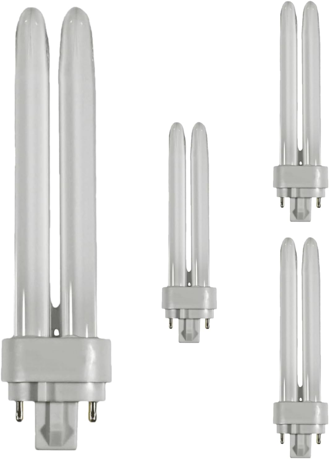 Diodesy- PLC-18W Double Tube Compact Fluorescent Light Bulb Replaces Sylvania CF18DD/E/865 and Philips - PL-C 18W/865/4P/ALTO 4 Pin G24Q-2 Base 6500K Daylight Pack of 4