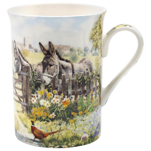 Image of The Leonardo Collection Donkey Mug Macneil Studios, Tea and Coffee Mugs for Hot Drinks | Fine China Printed Mugs for Kitchen & Home | Reusable Ceramic Cups for Every Occasion | Gifts for Women & Men