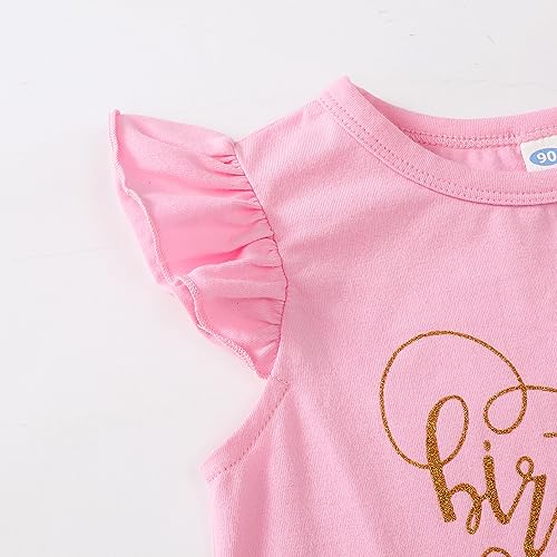 Image of LYSMuch Girls Birthday Outfit Birthday Girls Shirt Princess Tutu Tulle Skirt