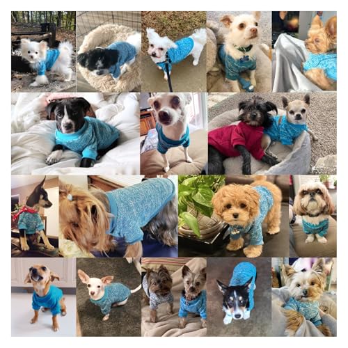 Image of Dog Sweaters for Small Dogs, Soft Fleece Puppy Clothes, Warm Winter Coat