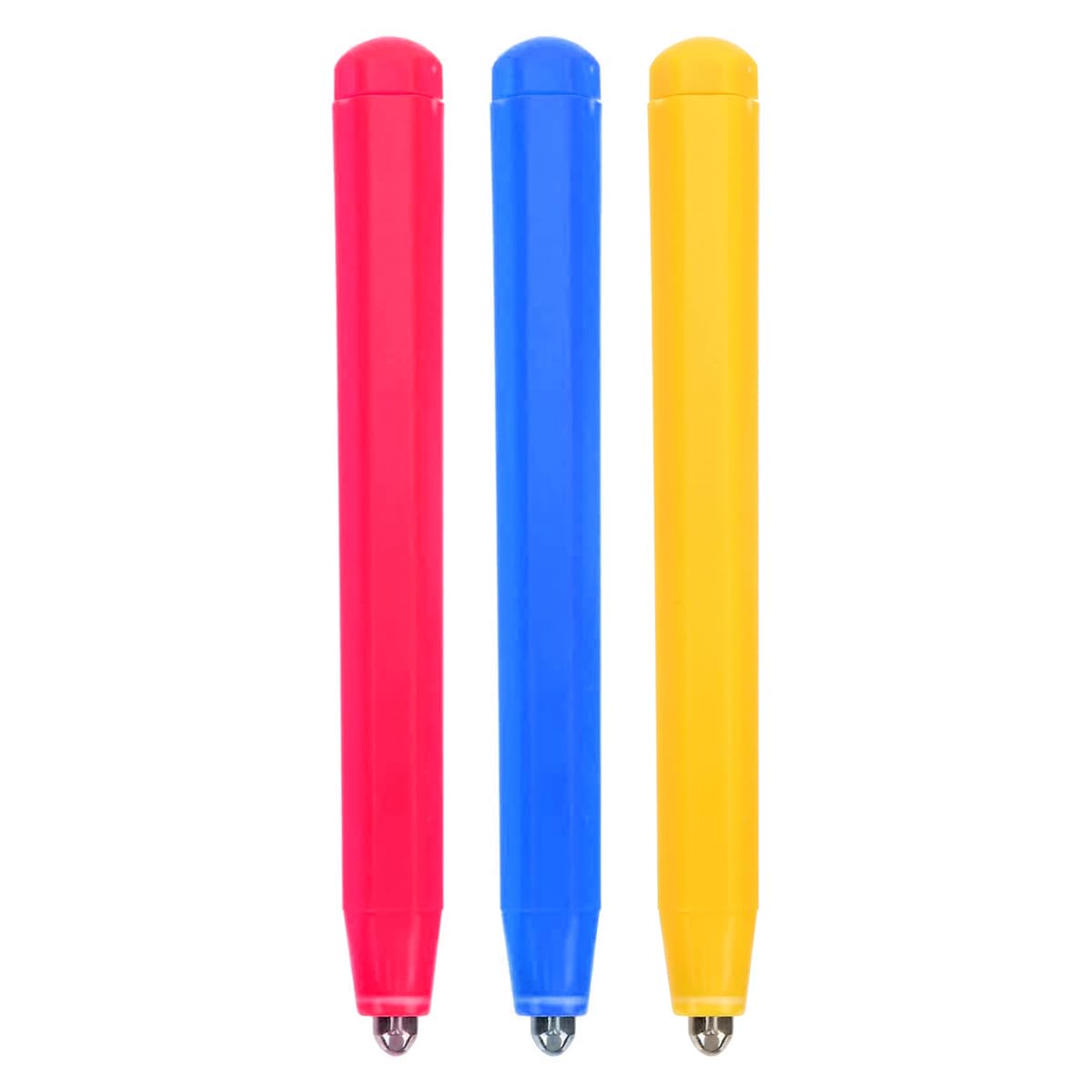 POFET 3Pcs Magnetic Drawing Board Stylus: Replacement Pen with Dots for Writing Board, Red, Blue, Yellow, 1 count (Pack of 3)