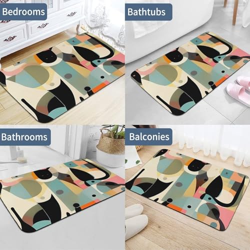 Tapis de sol imprimé chat moderne pour une entrée intérieure douce