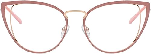 Miniatura 9 de Bullabulling Lentes de bloqueo de luz azul estilo hipster con marco de metal para mujer, lentes para mujer con diseño de ojo de gato, lentes antiluz