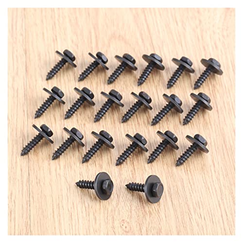 Vis d'auto-taraudage de 4,7 mm pour voiture universelle : clips à tête hexagonale 38 mm noirs