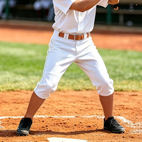 Image of VONMELLI Youth Baseball Belt and Socks Combo, Elastic Softball Belts and Socks for Boys and Adult (2 Pairs of Socks & 1 Belt)