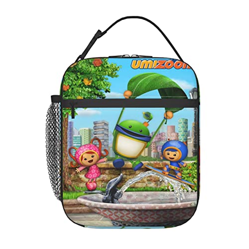 CONPELSON Lunch Bags Team Anime Umizoomi Insulated Lunch Tote Reusable Portable Lunch Box for Outdoor Office Picnic 10 X 4 X 8 in