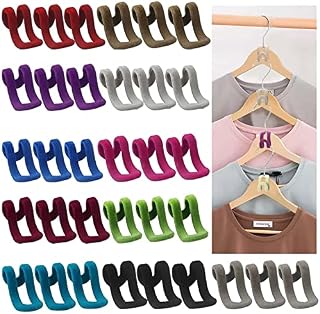 Kulannder Hanger Mini Flocking Hook Non-slip Clothes Rack Cascading Hanger Hooks 33 Pcs Saves Wardrobe Space Easy to Organize With a Whole Set of Clothing Bathroom kitchen Hooks