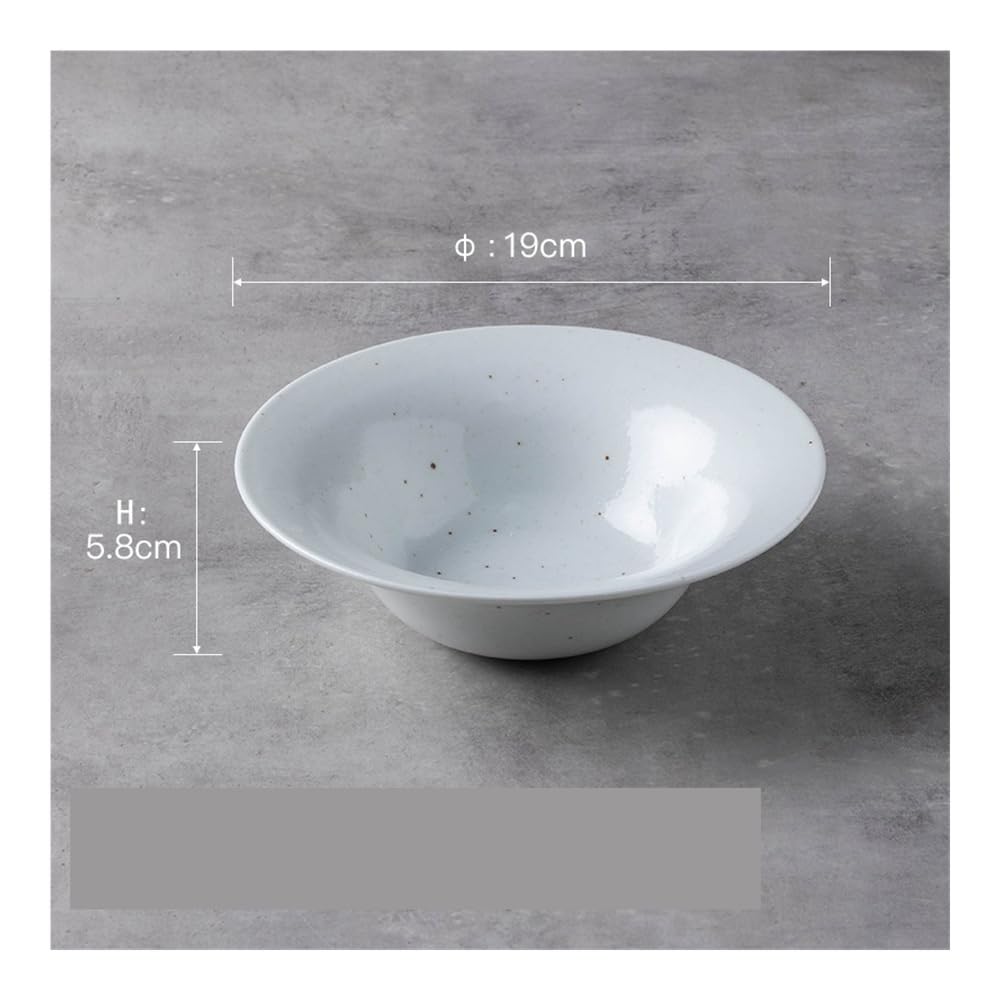 Insalatiera in ceramica bianca Insalatiera Ciotola per verdure per uso domestico Ciotola per zuppa Ciotola di farina d'avena Grande insalata Ciotola da portata