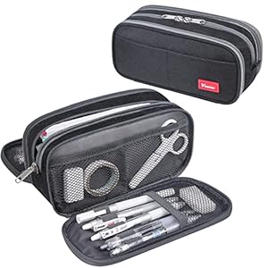 Large Pencil Case Big Capacity Pencil Bag Portable Office Stationery Makeup Bag School Supplies Suitable for Middle High…