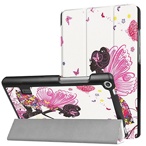 FanTing para Huawei MediaPad T3 7.0 Funda, Slim Smart Cover Funda Protectora de PU Cuero,Función de Soporte incorporada， para Huawei MediaPad T3 7.0 -Niña Elfo