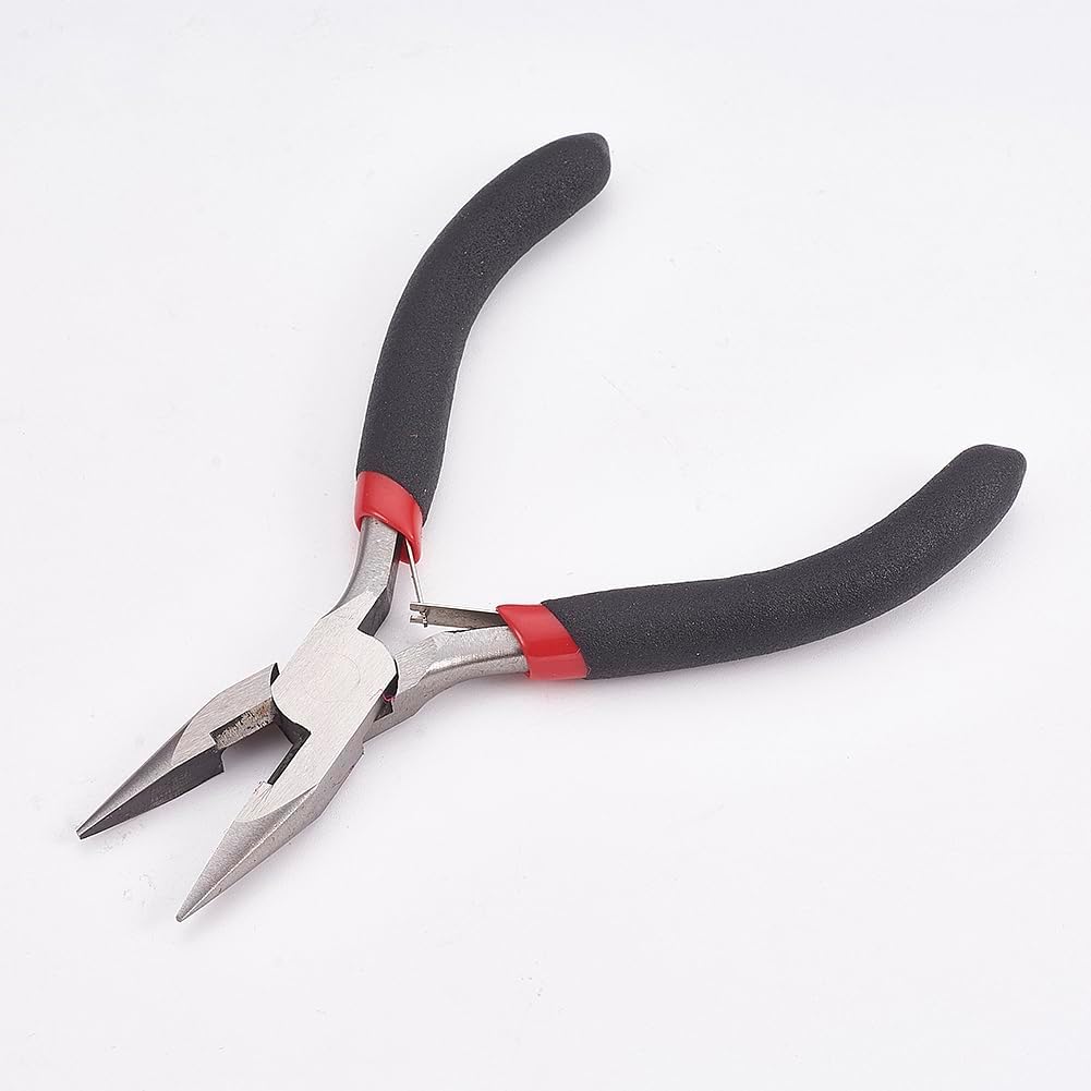 1pc Needle Nose Pliers with Mini Wire Cutter for Jewelry Making Repair Tools 4.7 Inches Comfort Grip Jewelry Needle Nose Pliers for Wire Cutting and Bending Wire