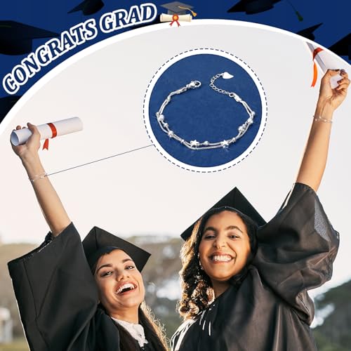 Image of Liliaafar 6 Set Graduation Bracelet Bulk, 2026 Graduation Gifts for Her /Girls /Women, Bracelet with Card Class of 2026 Gifts for Classmates Student