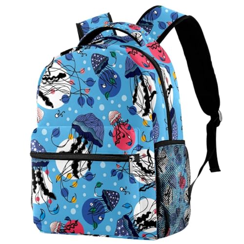 Sac à dos école fille garçon méduse multicolore et voyage décontracté