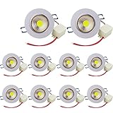 Pack of 10,Pocketman 5W 500 lumens 3.4 Inch LED COB Energy Saving Recessed Ceiling Downlight kit with LED Driver(Cool White,6300-7000K)