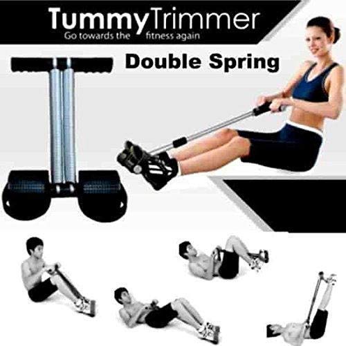 Image of Double Spring Tummy Trimmer ,Sweat Belt,AB Wheel Roller & Skipping Rope with Other Gym Equipment for Home Gym / Portable and Compact Abs Exerciser (Multicolor)
