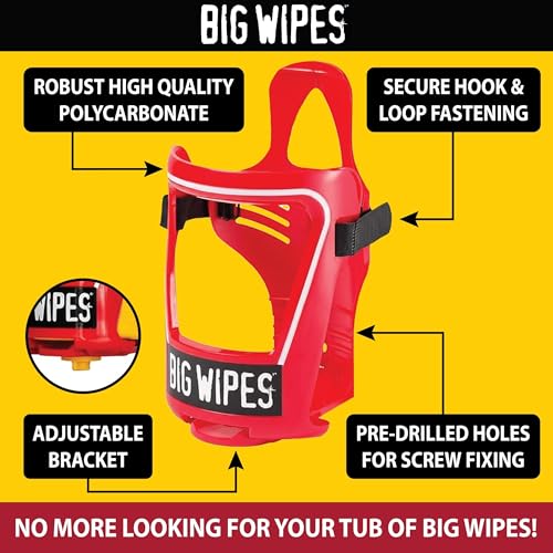 Image of BIG WIPES The Cage Heavy Duty Wipe Holder Bracket, Universal Wipes Container and Dispenser Alternative for Van, Workshop, Garage Or Mobile Trade Setups - (8 Pack)