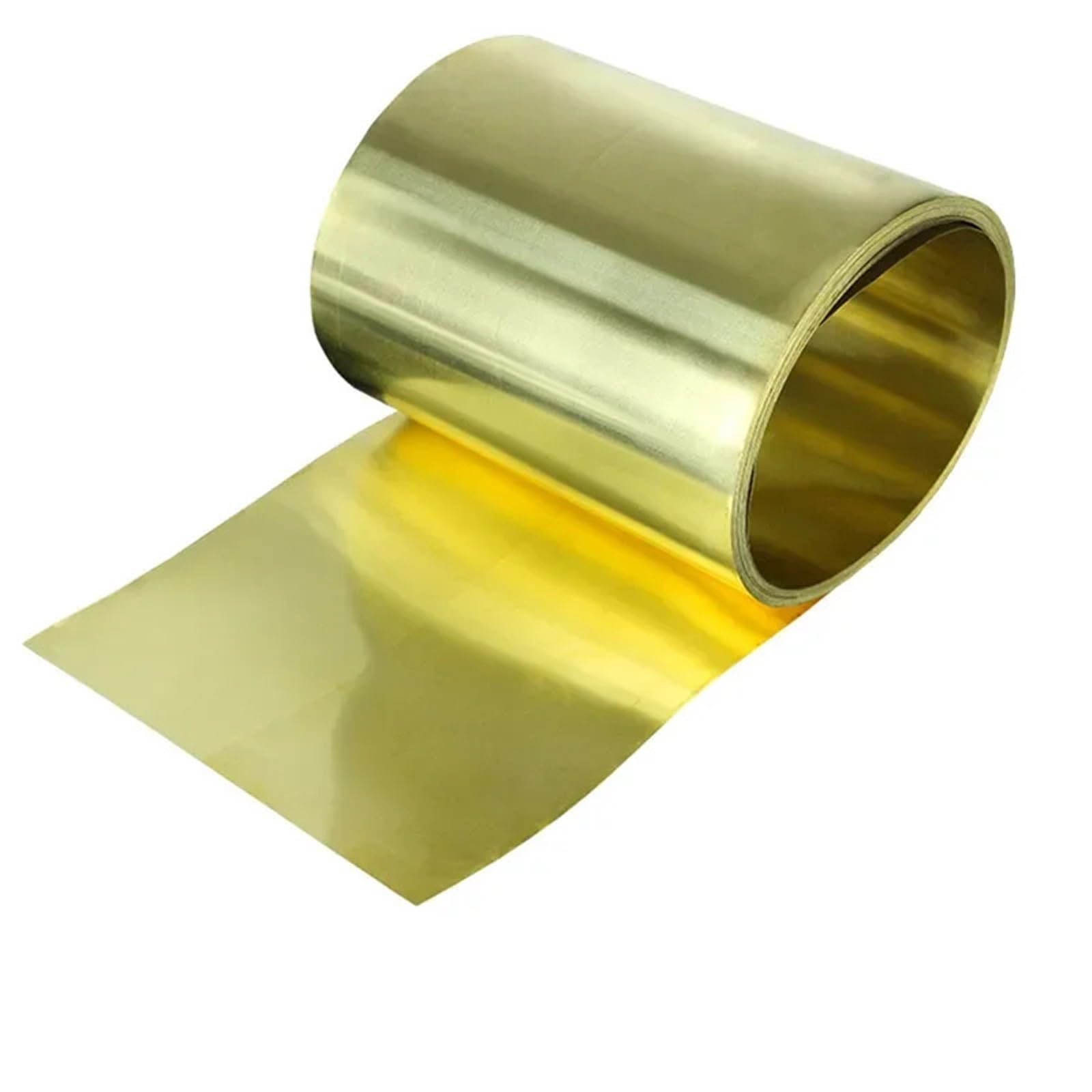 Rolka blachy mosiężnej, Arkusz mosiężny H62 w rolce złoty 0,1-0,5 mm x 10-50 1 m(0.2mm thick,L 1METER-50MM)