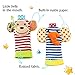 Daisy Infant Baby Soft Plush 4 Animal Wrists Rattle and Foot Finder Socks Set Best Gift Early Educational Development Toy for Boys and Girls - Elephant and Monkey