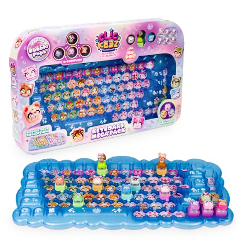 Clickeez Keyboard Mega Pack - Series 3 (Bubble Pops) | Includes 12 Clickable Keyboard Collectibles and Collector Case! | 70 Characters To Find Cute Themes & Rare Surprises | Ages 6+