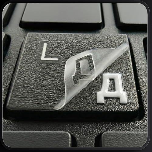 Russian Keyboard Stickers – Cyrillic Letters 3D Transfer, No Residue, Individual Letter Stickers for Laptop & Desktop Keyboards (White)
