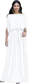 Womens 2025 Flowy Formal Batwing Sleeve Evening Casual Gown