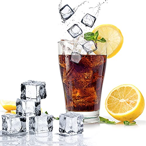 Fvcisshhu 70 Pcs 20Mm Clear Fake Ice Cubes,Reusable Acrylic Decorative Ice Cube,Artificial Square Crystal Fake Ice Rock For Photography Props,Home,Kitchen,Wedding Decoration,Vase Fillers #TOP1