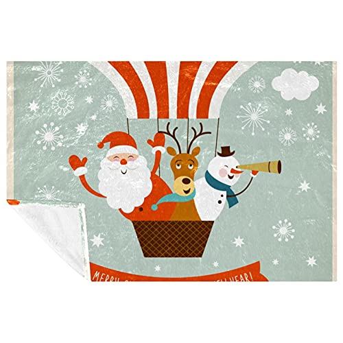 Couverture lit et canapé douce et chaude imprimé de Noël haute finition - 2