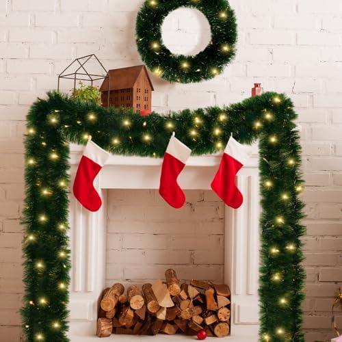 Ghirlande Natalizie Tinsel - 6 Pezzi Da 2 Metri Per Decorare Alberi E Casa - Foto 4