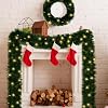 16FT StPatricks Day GarlandFoot Christmas Garland with 50 LED Light 2 PCS Garland for Irish Party Home Decoration Artificial Pine Garland Holiday Decor for Outdoor or Indoor