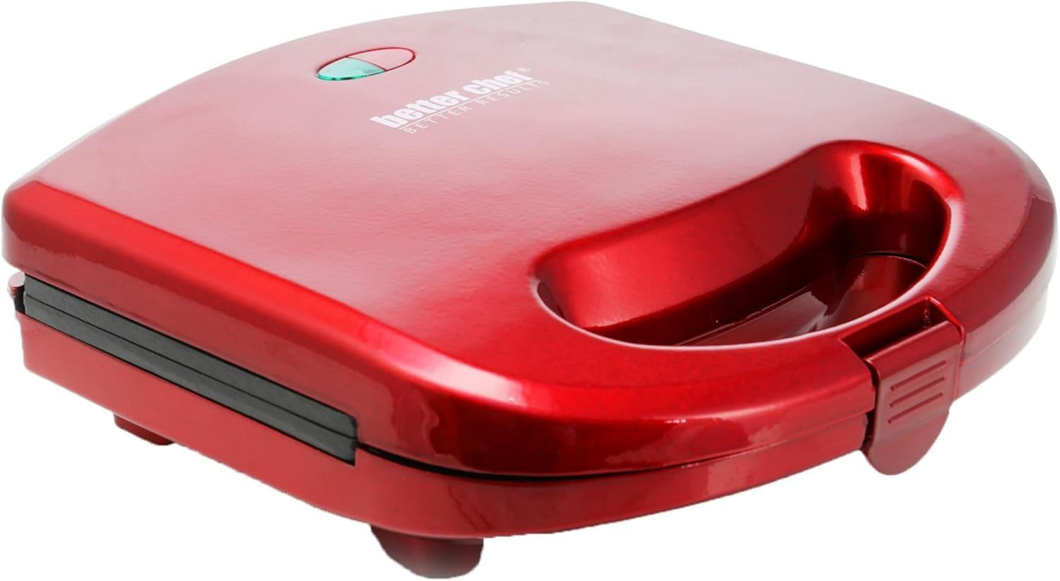 Better Chef Electric Sandwich Grill Press | 2-Sandwich | Non-Stick | Cord & Upright Storage (White)
