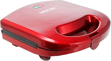 Better Chef Electric Sandwich Grill Press | 2-Sandwich | Non-Stick | Cord & Upright Storage Red