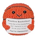 Zelaxeyi Funny Crochet Mini Basketball Gift for Basketball Lovers,Birthday Gifts for Men Women Basketballs Players Emotional Support Crochet