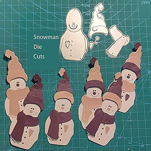 Szyouyipin 6Pcs Snowman Die Cuts For Card Making, Metal Cutting Dies Scrapbooking Die-Cuts, Cute Little Christmas Snowman Easily Assemble, Cut Stencils For Diy Scrapbook Photo Album Decorativ #TOP3