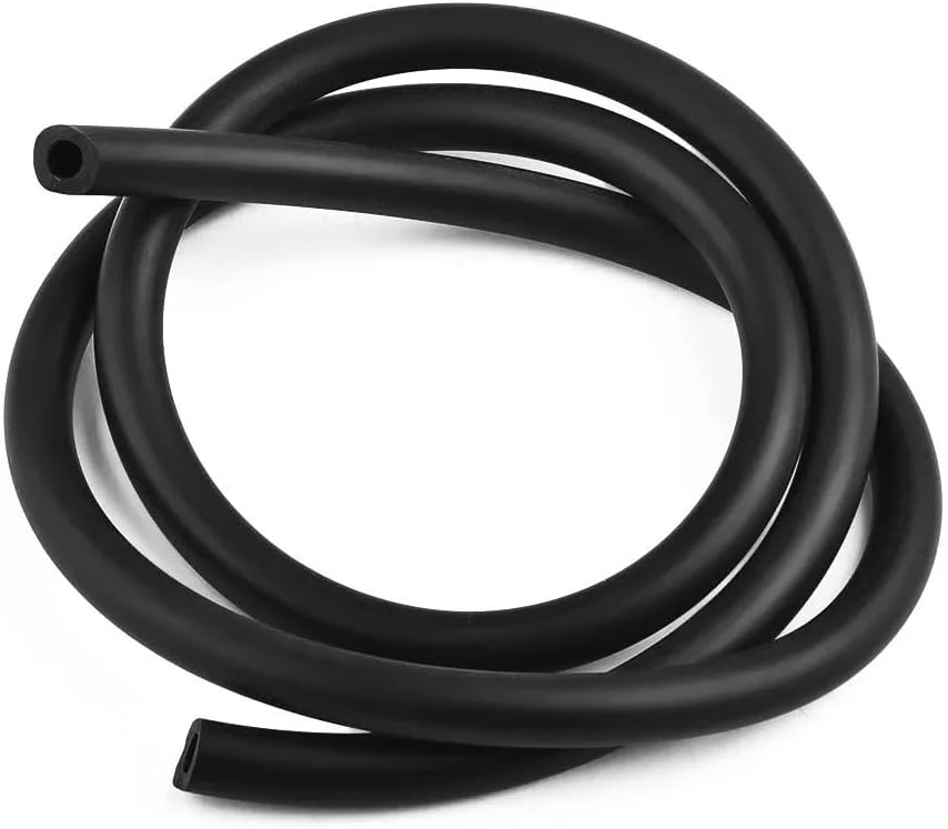 Compatible with 1pc Car 6mm 1/4" ID Full Silicone Fuel Air Vacuum Hose/Line/Pipe/Tube 1 Meter Black Replacement Accessories for BMW