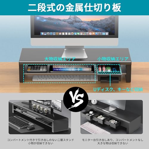 EAYHM モニター台 USB充電付き