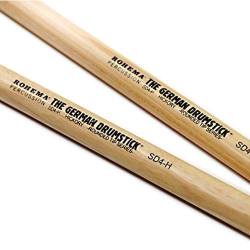 Baquetas Rohema 61327/2 The German Drumstick con punta redondeada, madera de caoba lacada, tamaño SD4-H miniatura 4