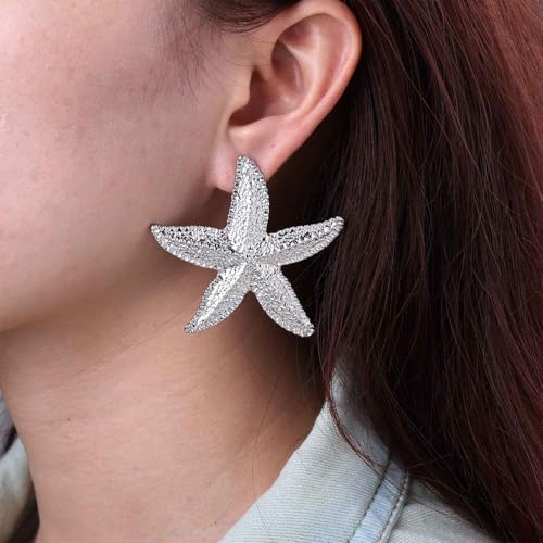 Ceramica: Orecchini pendenti con Stelle Marine e Corallo Mediterraneo