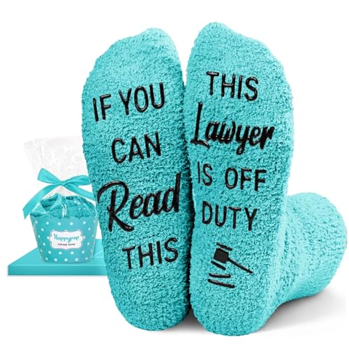 HAPPYPOP Lawyer & Law School Gifts - Law Student & Attorney Graduation Gifts, Lawyer Socks for Women