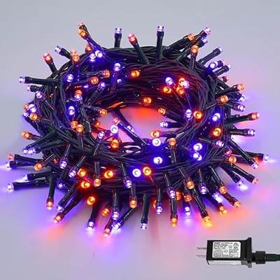 Orange and Purple Outdoor String Lights
